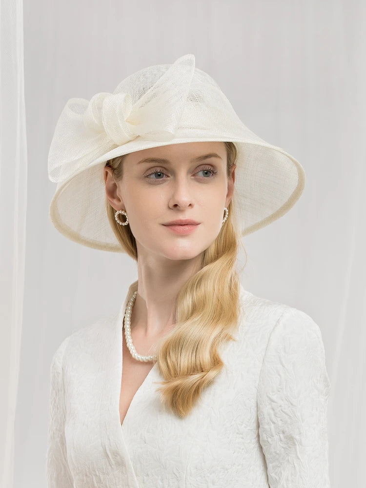EE 1067 Spring and Summer/Stylish/delicate/Bowknot/Sinamay/Casual/Fascinator/Sun Protection/Tulle Fabric Hats Headpiece