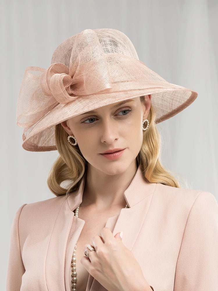 EE 1067 Spring and Summer/Stylish/delicate/Bowknot/Sinamay/Casual/Fascinator/Sun Protection/Tulle Fabric Hats Headpiece