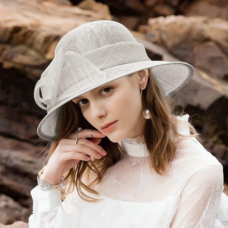 EE 1067 Spring and Summer/Stylish/delicate/Bowknot/Sinamay/Casual/Fascinator/Sun Protection/Tulle Fabric Hats Headpiece
