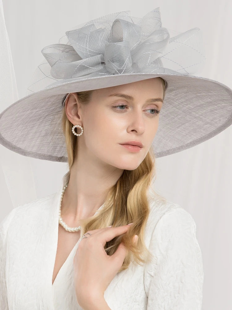 EE 1108 Spring and Summer/Delicate/Elegant/Floral/Sinamay/Adjustable/Special Occasion/Sunbonnet/Tulle Fabric Hats Headpiece