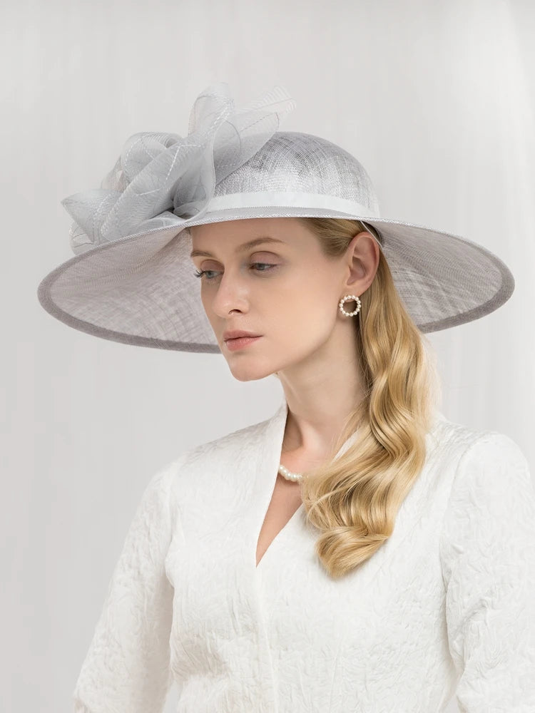 EE 1108 Spring and Summer/Delicate/Elegant/Floral/Sinamay/Adjustable/Special Occasion/Sunbonnet/Tulle Fabric Hats Headpiece