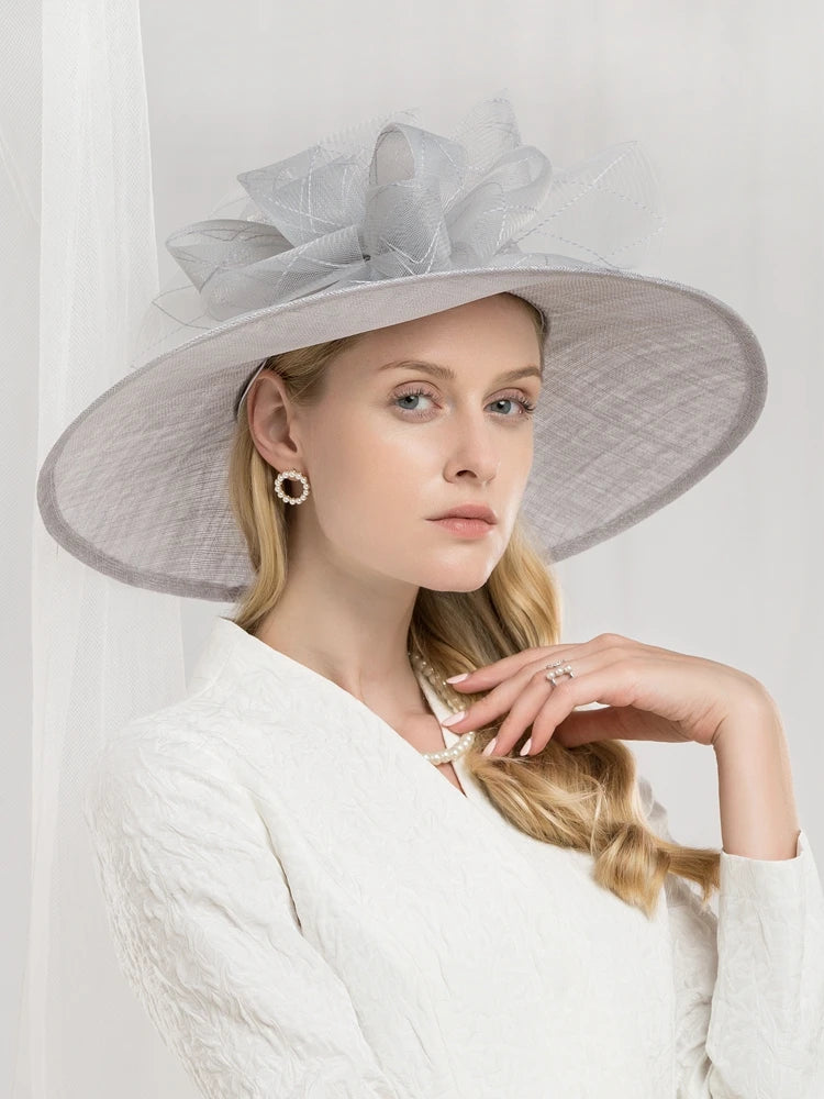 EE 1108 Spring and Summer/Delicate/Elegant/Floral/Sinamay/Adjustable/Special Occasion/Sunbonnet/Tulle Fabric Hats Headpiece