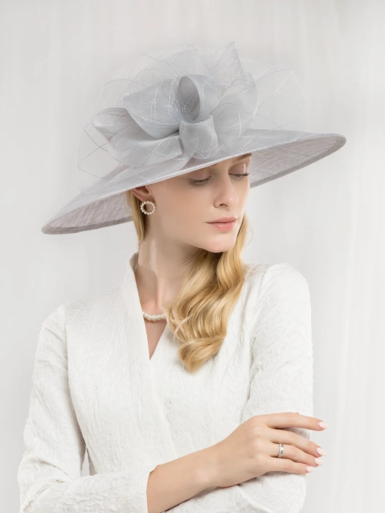 EE 1108 Spring and Summer/Delicate/Elegant/Floral/Sinamay/Adjustable/Special Occasion/Sunbonnet/Tulle Fabric Hats Headpiece