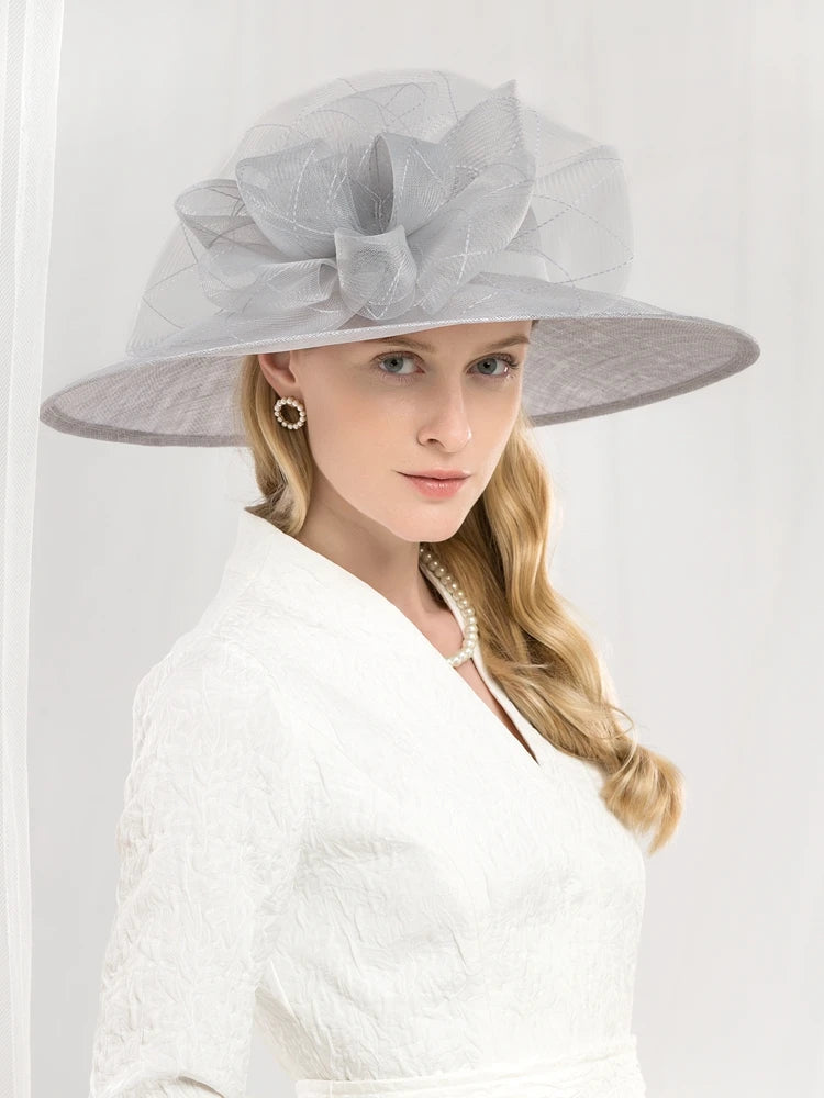 EE 1108 Spring and Summer/Delicate/Elegant/Floral/Sinamay/Adjustable/Special Occasion/Sunbonnet/Tulle Fabric Hats Headpiece