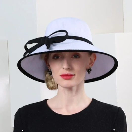 EE 1109  new elegant Audrey Hepburn wind restoring ancient ways the party hat is prevented bask in large eaves joker hat woman
