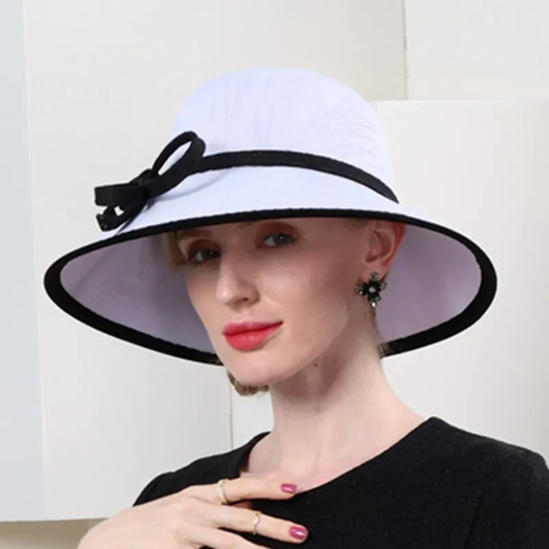 EE 1109  new elegant Audrey Hepburn wind restoring ancient ways the party hat is prevented bask in large eaves joker hat woman