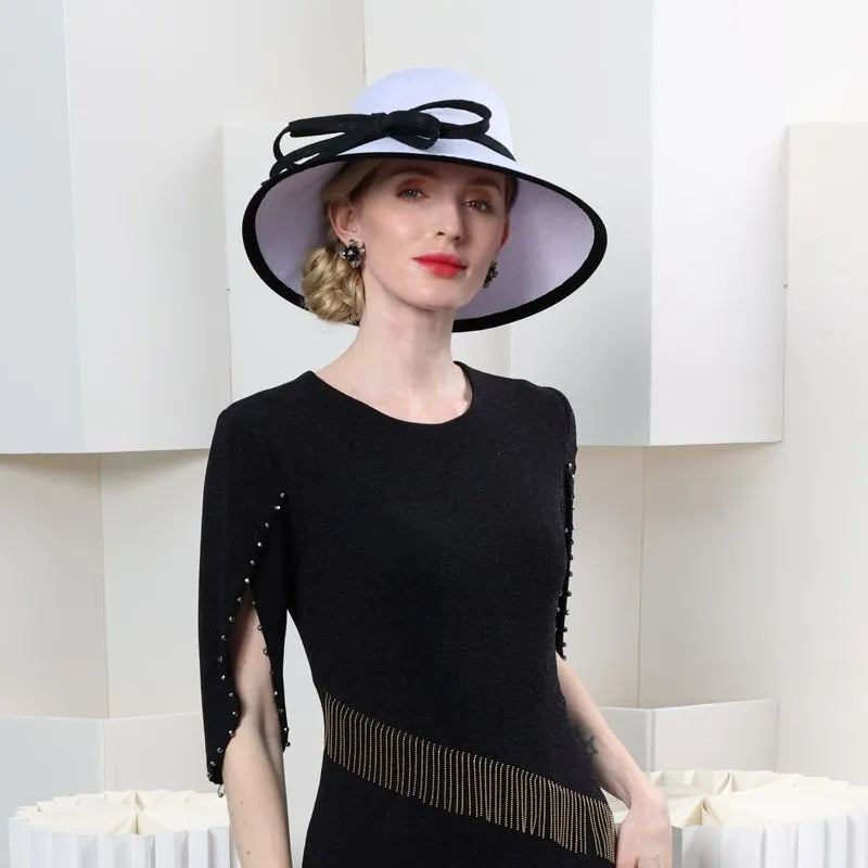 EE 1109  new elegant Audrey Hepburn wind restoring ancient ways the party hat is prevented bask in large eaves joker hat woman