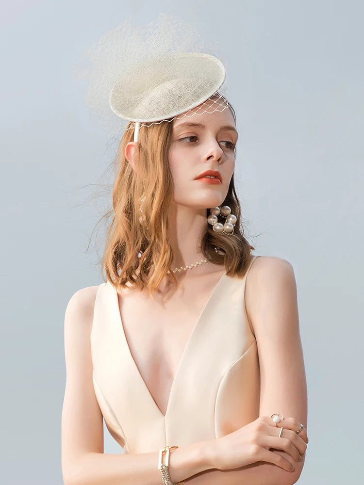 EE 2022 Summer New  Elegant Mesh Sun-Proof UV Protection Cambric Top Hat Hat Female Summer