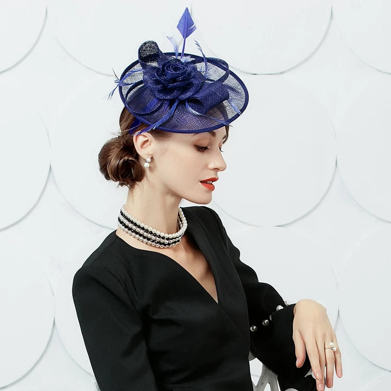 EE 2214 Spring and Summer/Original Design/Feather/Fascinators Flowers/Tulle/Elegant/Special Occasion/Tulle Fabric Hats Headpiece