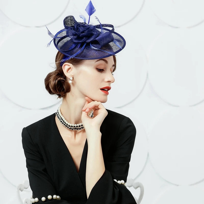 EE 2214 Spring and Summer/Original Design/Feather/Fascinators Flowers/Tulle/Elegant/Special Occasion/Tulle Fabric Hats Headpiece