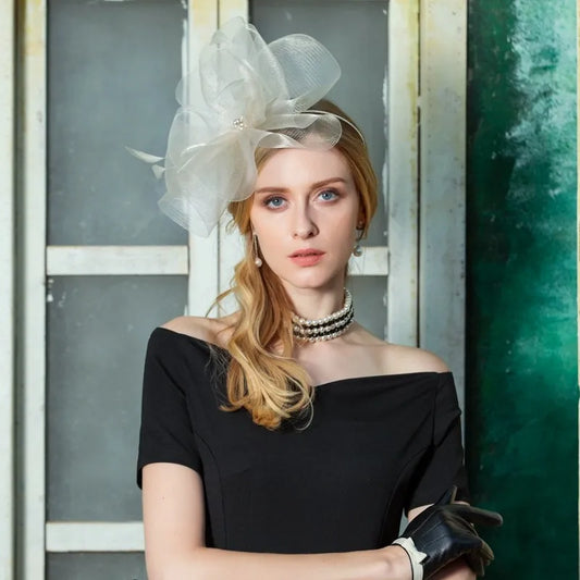 EE 2216 The new spring and summer original design English party hat elegant joker socialite headgear hat girl