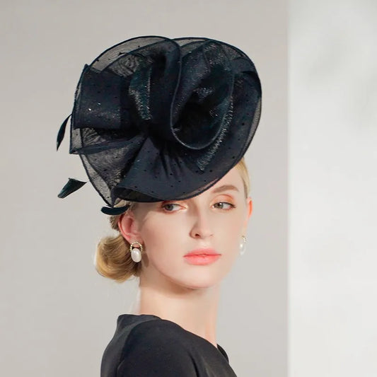 EE  2220 summer new  elegant temperament goddess flower feather no eaves and female summer hat hat