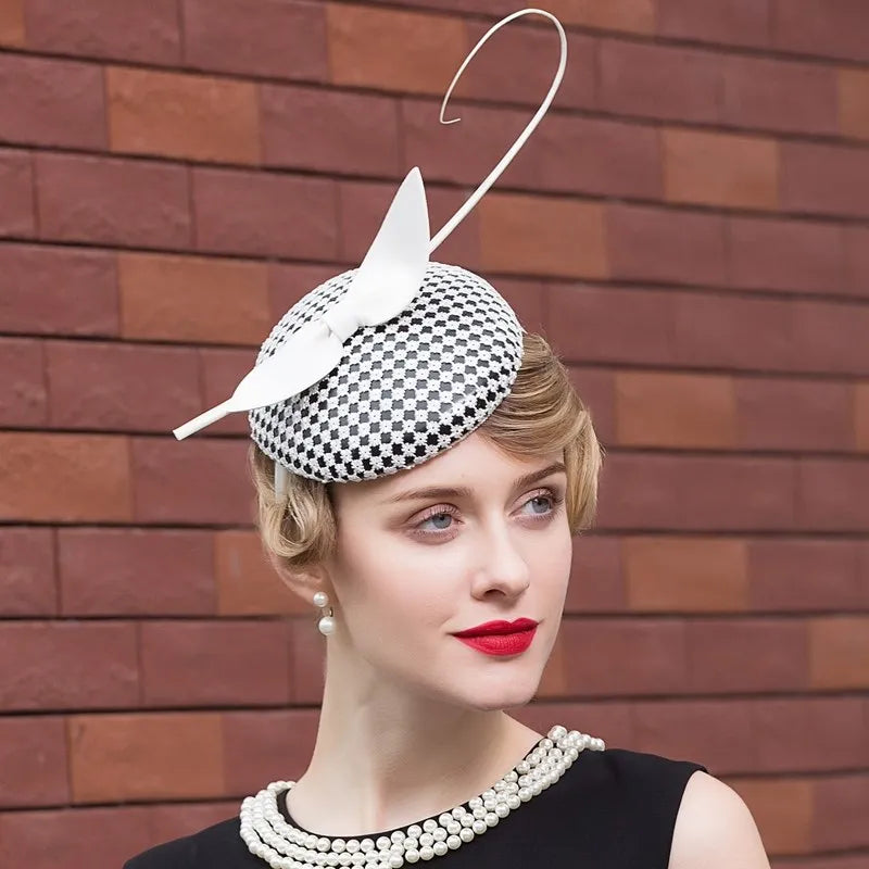 EE 2228 spring and summer new  joker banquet little hat on Europe and the United States women elegant yarn hat