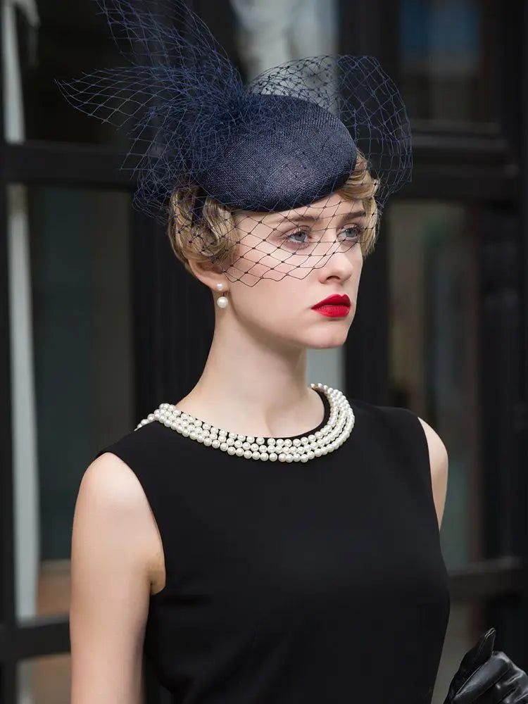 EE 2229 Spring and Summer/Abaca/Birdcage Veil/Elegant/Party/Ladies Day/Special Occasion/Sun Protection/Polyester Hats