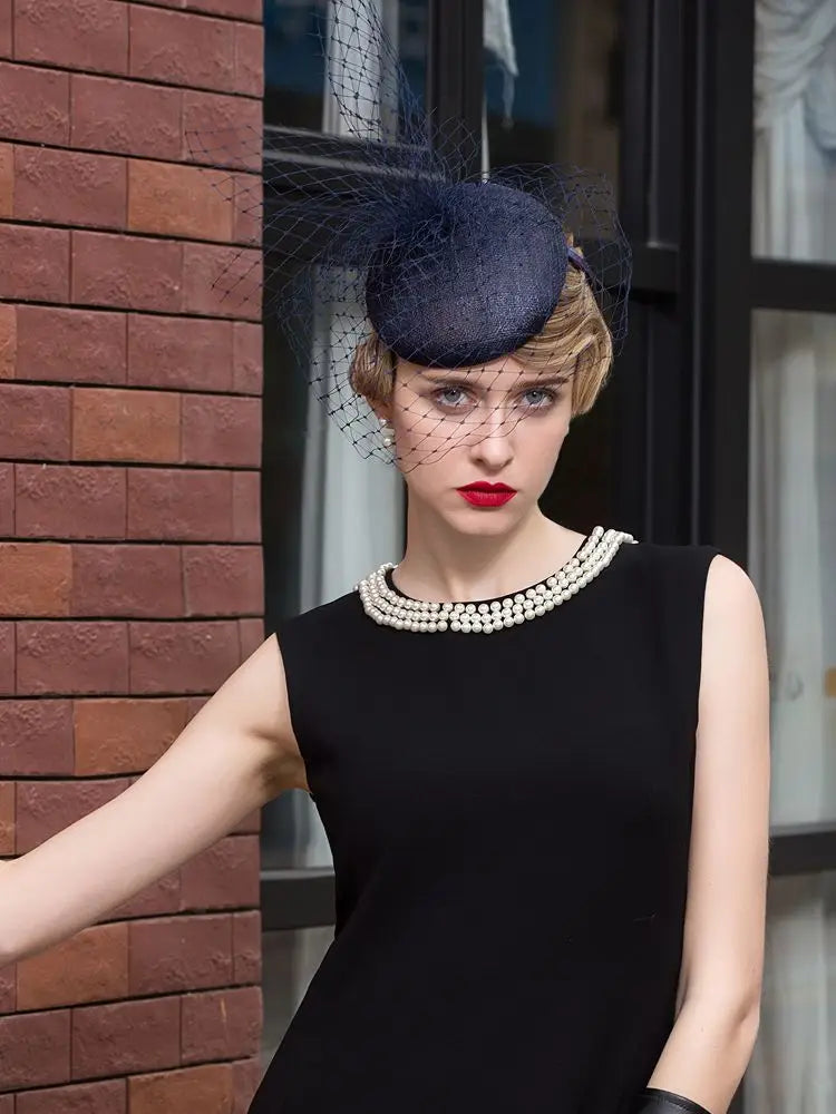 EE 2229 Spring and Summer/Abaca/Birdcage Veil/Elegant/Party/Ladies Day/Special Occasion/Sun Protection/Polyester Hats
