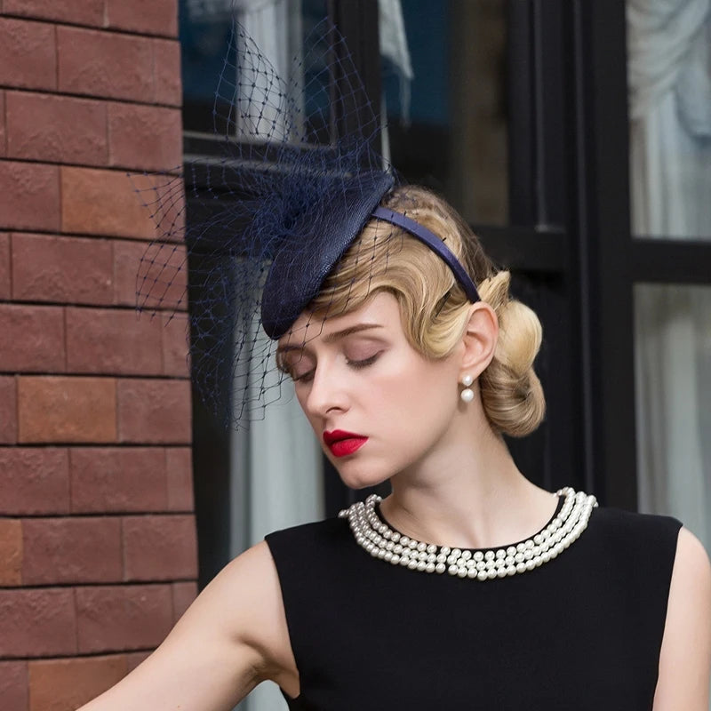 EE 2229 Spring and Summer/Abaca/Birdcage Veil/Elegant/Party/Ladies Day/Special Occasion/Sun Protection/Polyester Hats