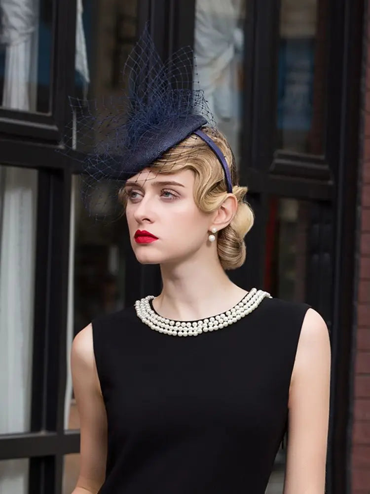 EE 2229 Spring and Summer/Abaca/Birdcage Veil/Elegant/Party/Ladies Day/Special Occasion/Sun Protection/Polyester Hats