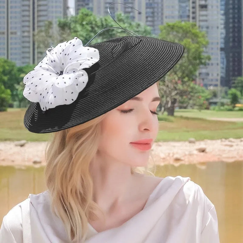 EE 2258  original British elegant aristocratic wind elegant joker hat new female summer hat shading sun hat