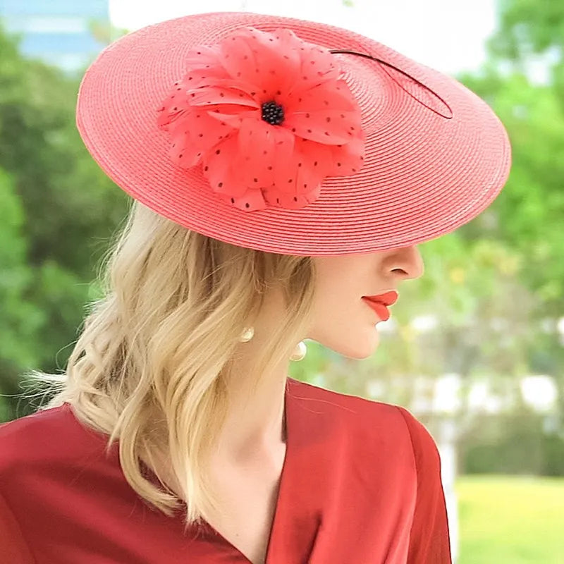 EE 2258  original British elegant aristocratic wind elegant joker hat new female summer hat shading sun hat