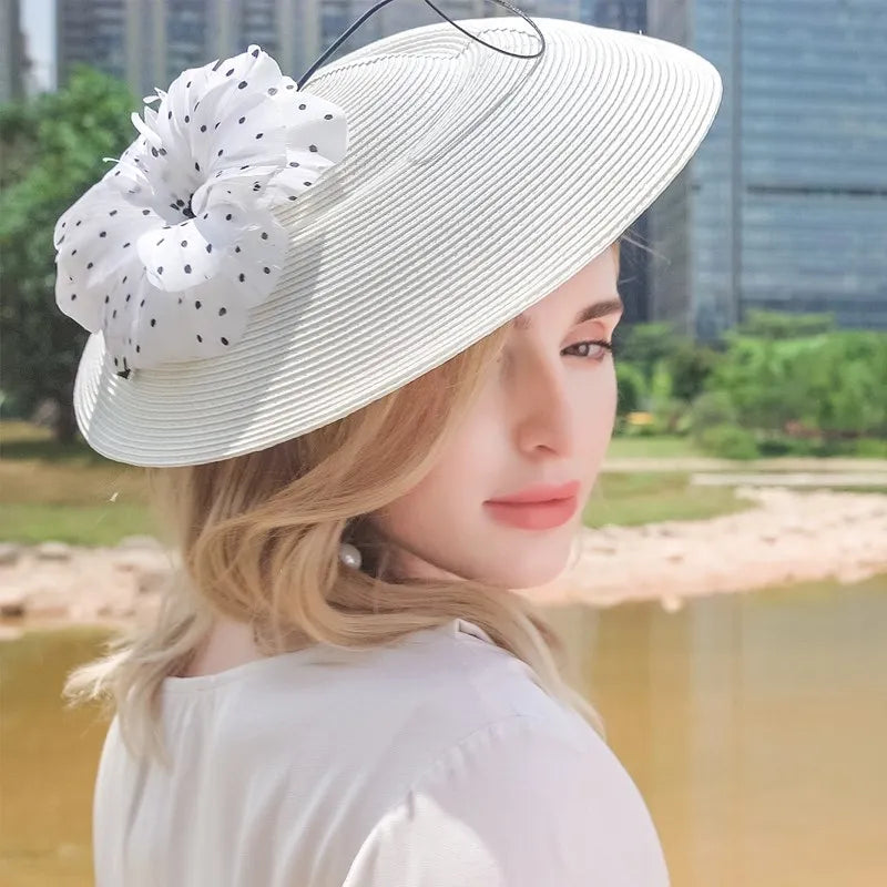 EE 2258  original British elegant aristocratic wind elegant joker hat new female summer hat shading sun hat