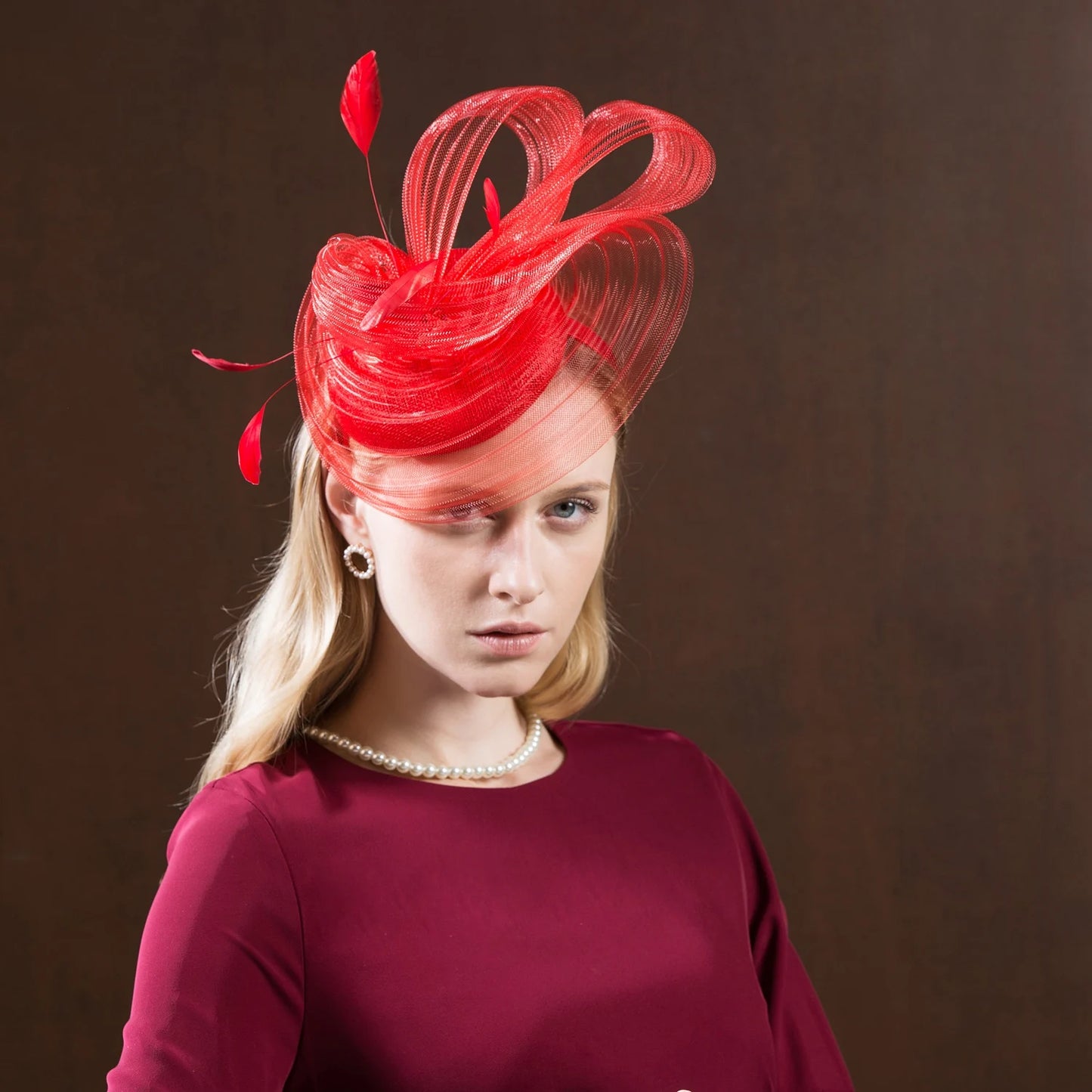 EE 2266 Spring and Summer/Original Design/Sinamay/Feather/Bowknot/Tulle/Elegant/Special Occasion/Tulle Fabric Hats Headpiece