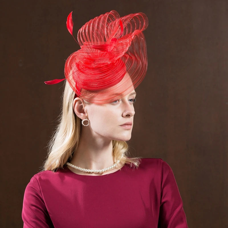 EE 2266 Spring and Summer/Original Design/Sinamay/Feather/Bowknot/Tulle/Elegant/Special Occasion/Tulle Fabric Hats Headpiece