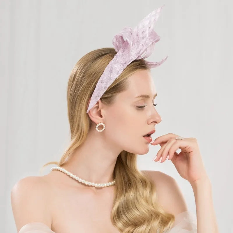 EE 2270  thin with a hair band type sweet flowers plaid hat female jockey club hat in Europe and America