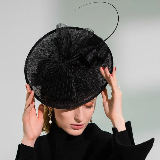 EE 2275 summer new  elegant temperament goddess yarn little hat hat shade sunscreen in the summer of female