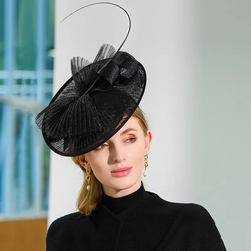 EE 2275 summer new  elegant temperament goddess yarn little hat hat shade sunscreen in the summer of female