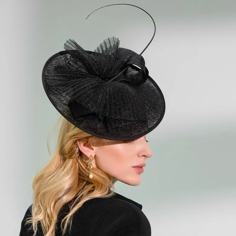EE 2275 summer new  elegant temperament goddess yarn little hat hat shade sunscreen in the summer of female