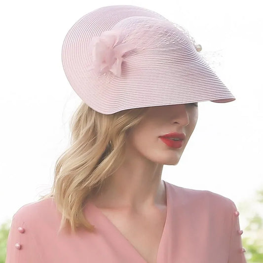 EE 2281 summer new elegant sweet lovely temperament shade sunscreen in the summer of pearl hat hat female flowers