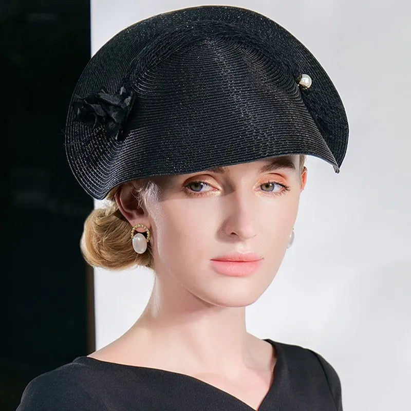 EE 2281 summer new elegant sweet lovely temperament shade sunscreen in the summer of pearl hat hat female flowers