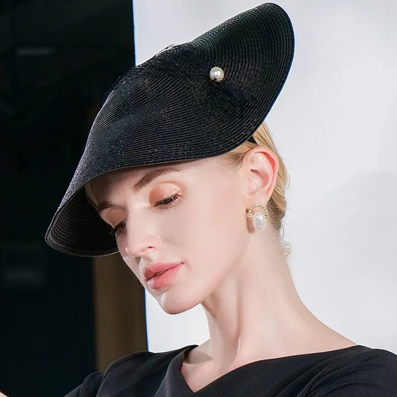 EE 2281 summer new elegant sweet lovely temperament shade sunscreen in the summer of pearl hat hat female flowers