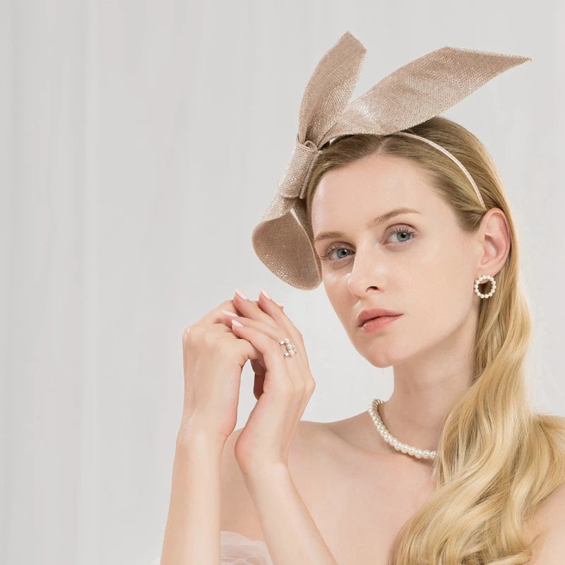 EE 2284 Spring and Summer/Original Design/Sinamay/Bowknot/Elegant/Party/Evening Headpiece/Tulle Fabric Hats Headpiece
