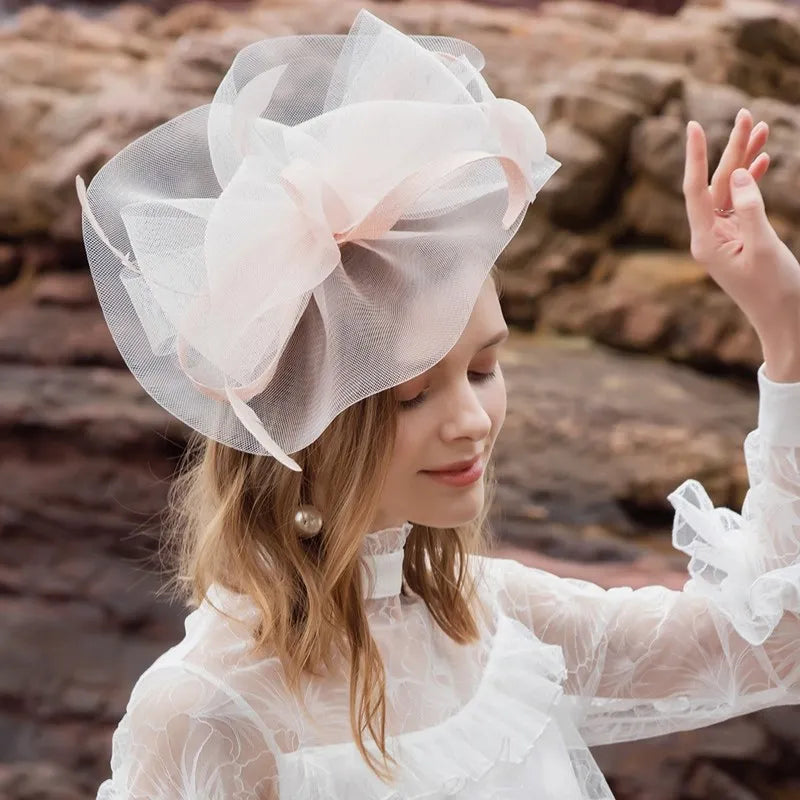 EE 2290  summer new original design fashionable elegant flower hat shading British female summer sun hat hat