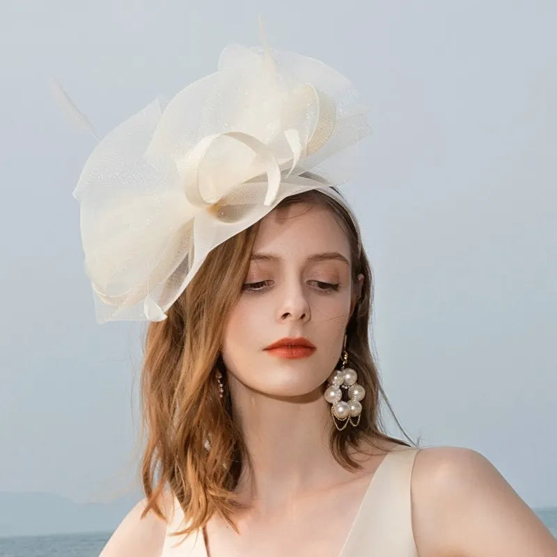 EE 2290  summer new original design fashionable elegant flower hat shading British female summer sun hat hat