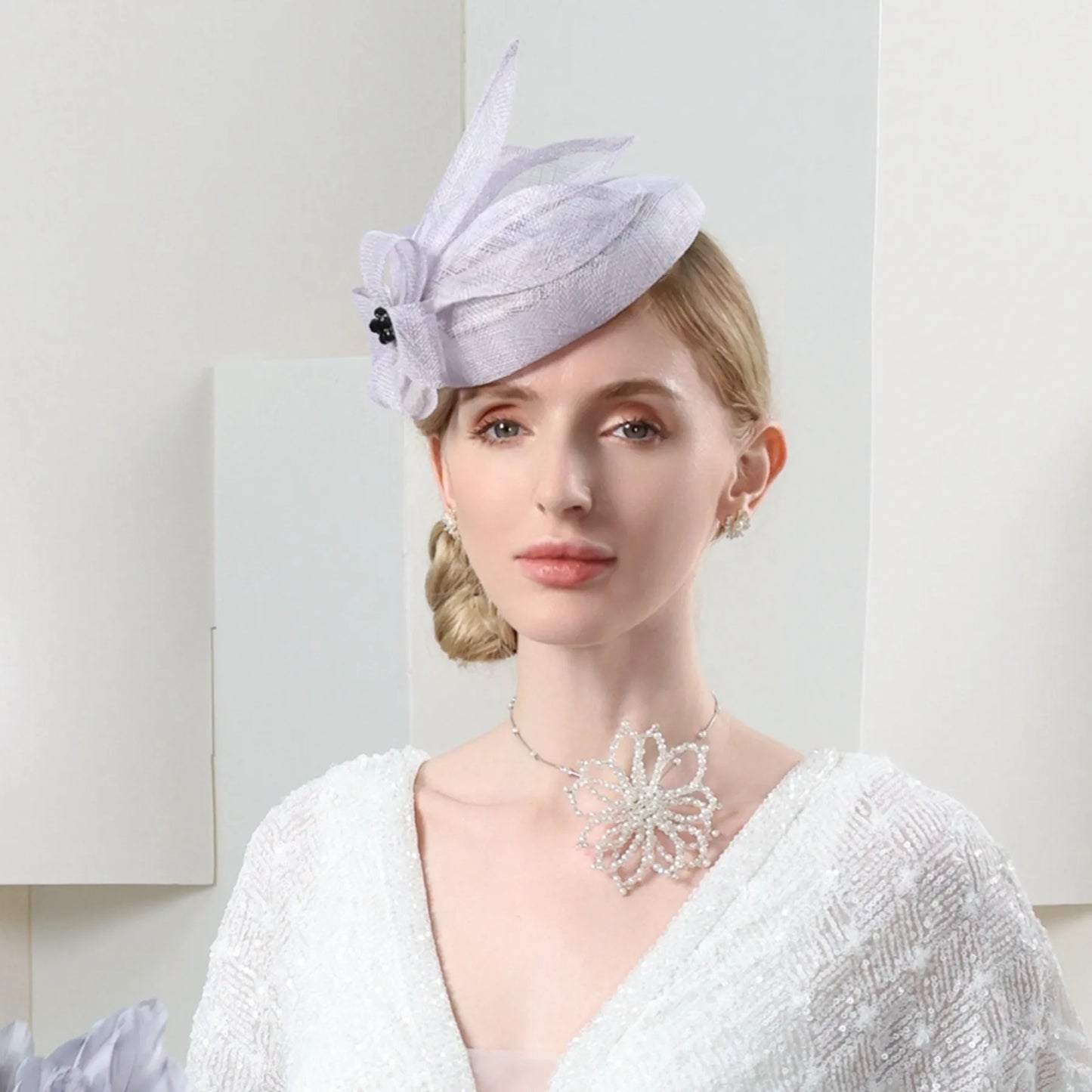 EE 2291 the new spring/summer 2023 vintage hat female flowers bud hat English party