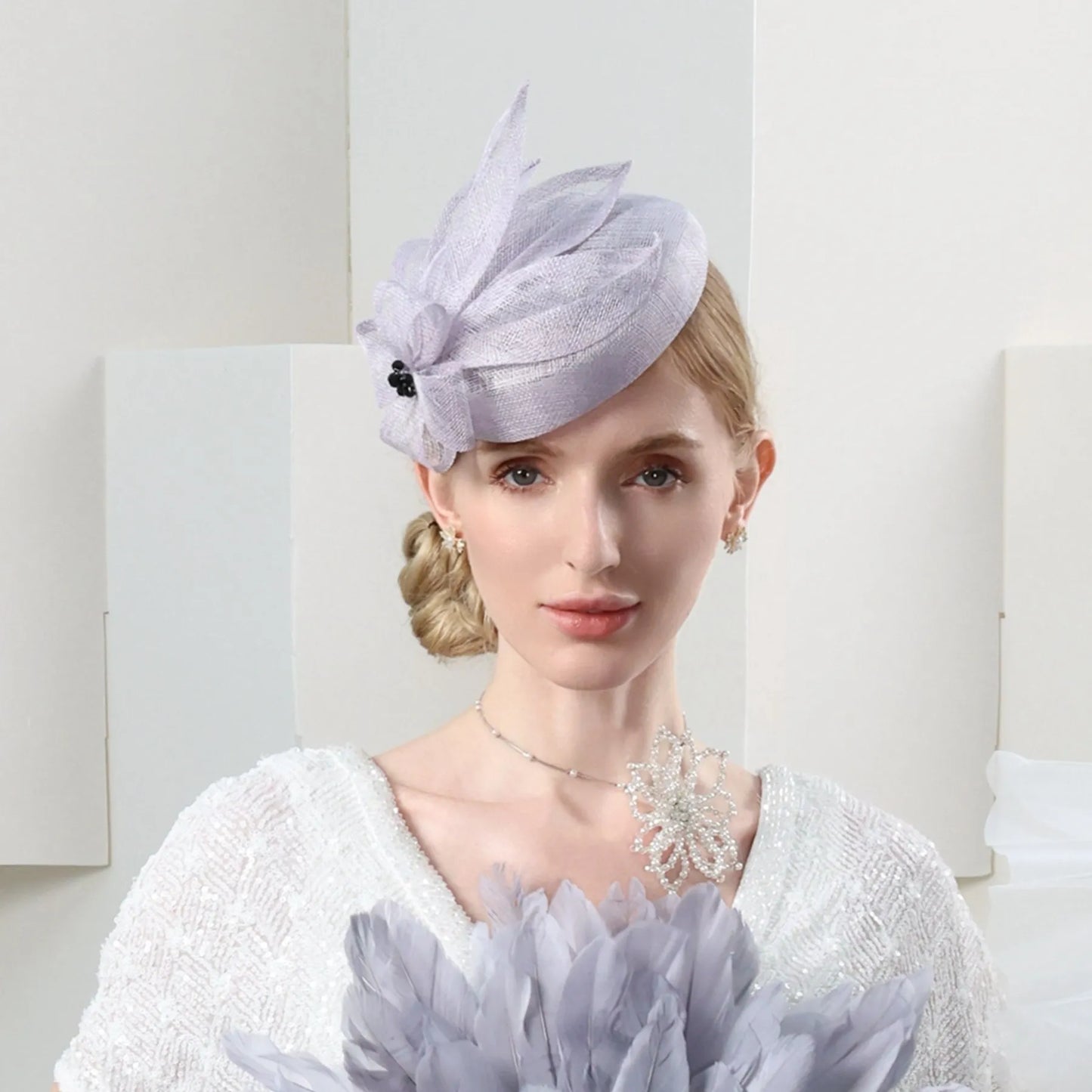 EE 2291 the new spring/summer 2023 vintage hat female flowers bud hat English party