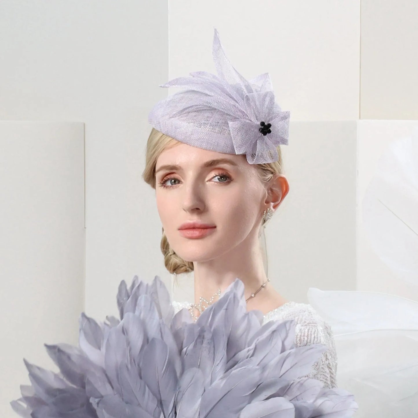 EE 2291 the new spring/summer 2023 vintage hat female flowers bud hat English party