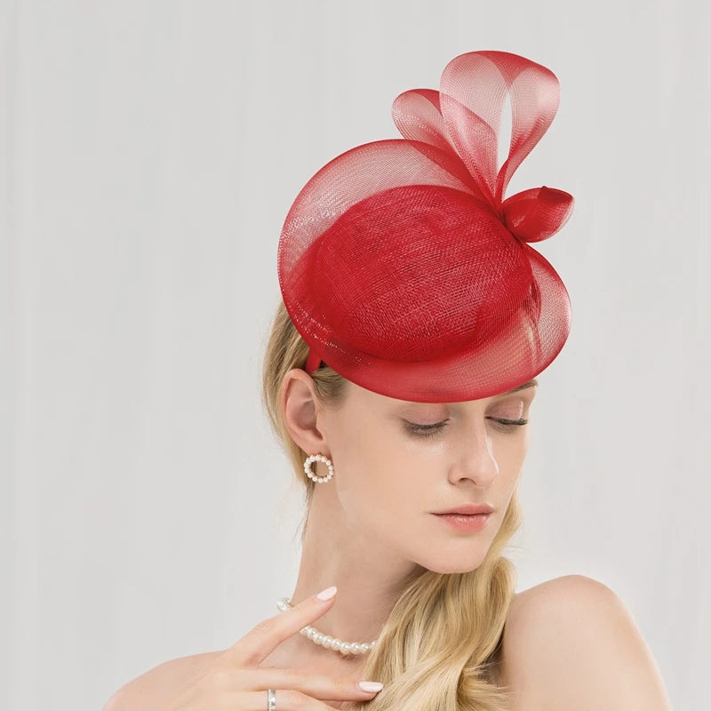 EE 2297 Spring and Summer/Original Design/Stylish/Sinamay/Bowknot/Evening Headpiece/Fascinator Hat/Tulle Fabric Hats Headpiece