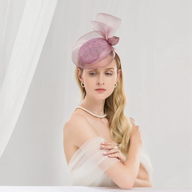 EE 2297 Spring and Summer/Original Design/Stylish/Sinamay/Bowknot/Evening Headpiece/Fascinator Hat/Tulle Fabric Hats Headpiece