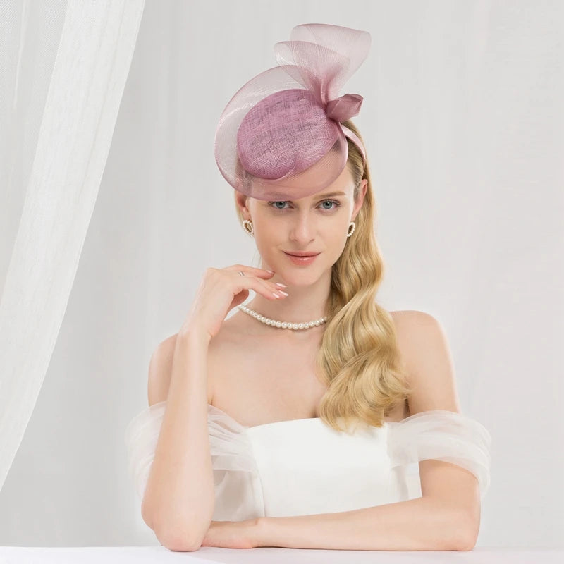 EE 2297 Spring and Summer/Original Design/Stylish/Sinamay/Bowknot/Evening Headpiece/Fascinator Hat/Tulle Fabric Hats Headpiece