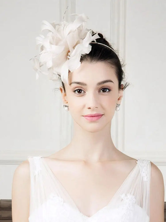 EE 2344 Spring and Summer /Fascinators Flowers /Special Occasion /Evening Headpiece /Church Wedding/Feather Hair Accessories