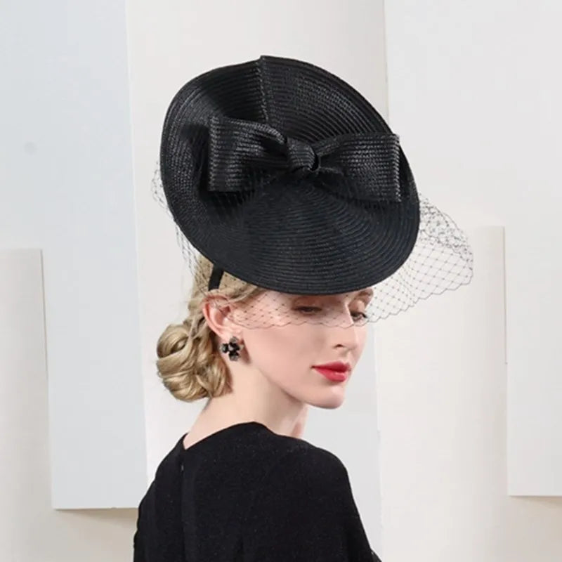 EE 2349 British elegant aristocratic  party hat net yarn hair hoop hat female restoring ancient ways