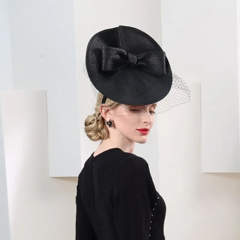 EE 2349 British elegant aristocratic  party hat net yarn hair hoop hat female restoring ancient ways