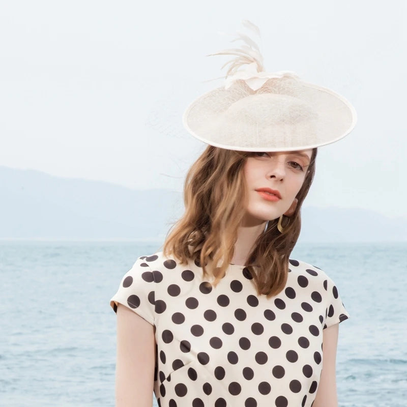 EE 2356 Spring and Summer/Elegant/Stylish/Feather/Veil/Tulle/Special Occasion/Evening Headpiece/Tulle Fabric Hats Headpiece