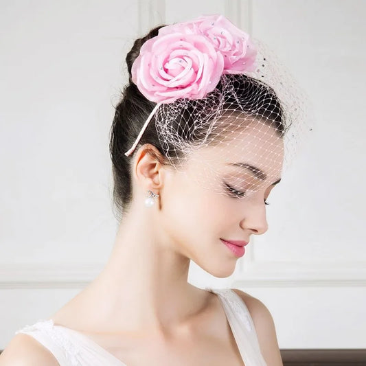 EE 2359 summer new British aristocratic  party gauze hair hoop silk hat headgear hat female summer