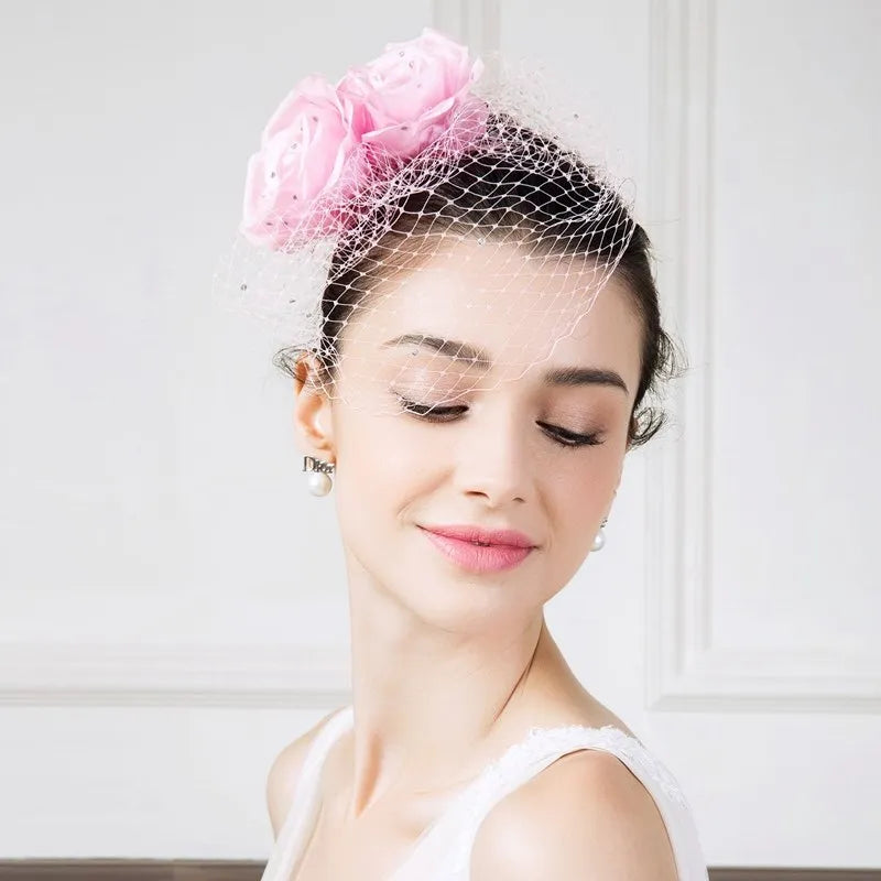 EE 2359 summer new British aristocratic  party gauze hair hoop silk hat headgear hat female summer