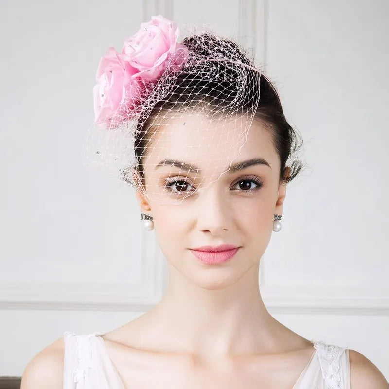 EE 2359 summer new British aristocratic  party gauze hair hoop silk hat headgear hat female summer