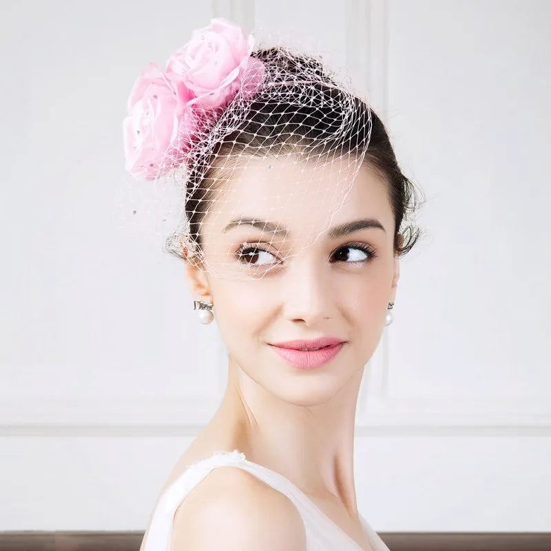 EE 2359 summer new British aristocratic  party gauze hair hoop silk hat headgear hat female summer